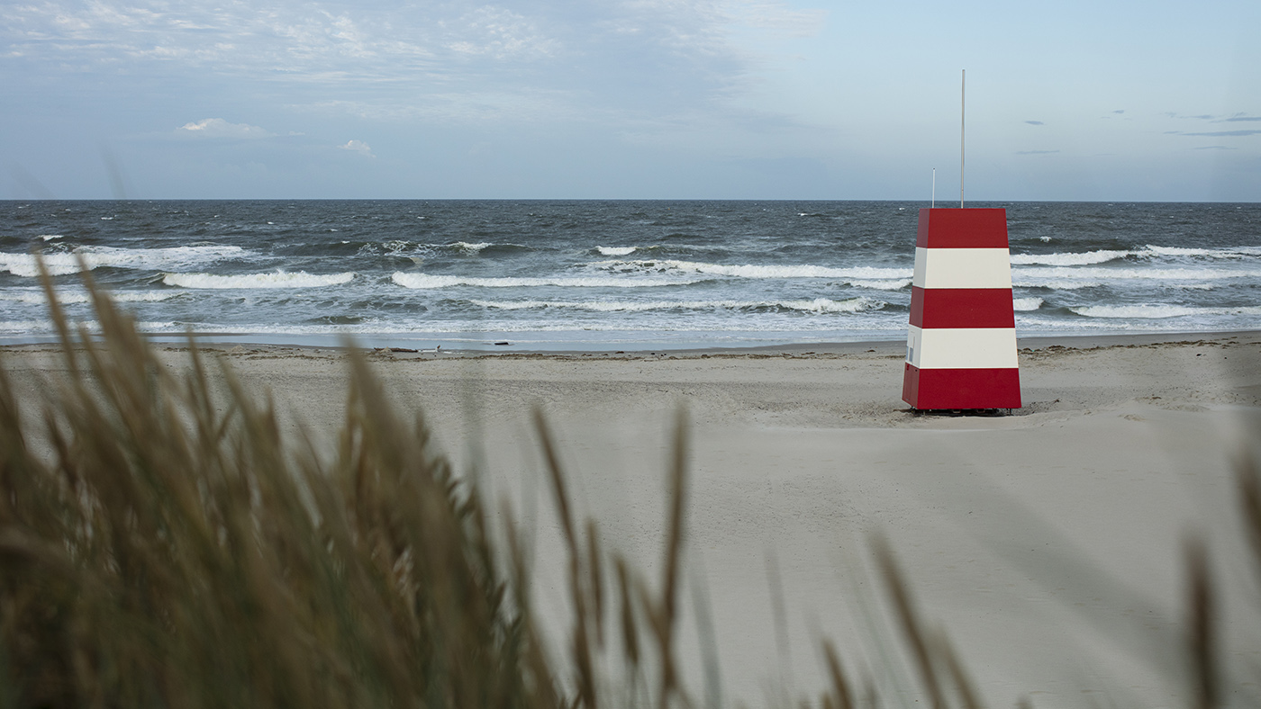 Livreddertårn på stranden